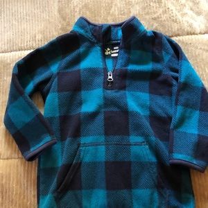 Jumping beans boys flannel half zip top